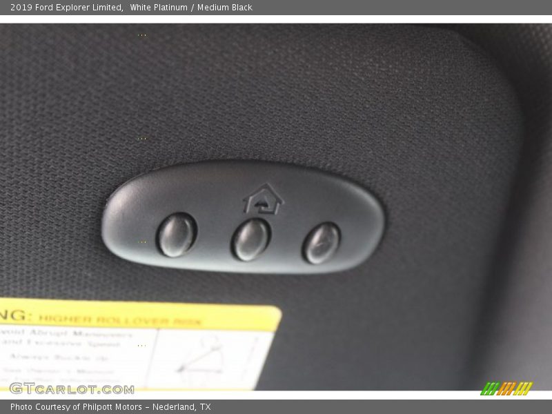 White Platinum / Medium Black 2019 Ford Explorer Limited