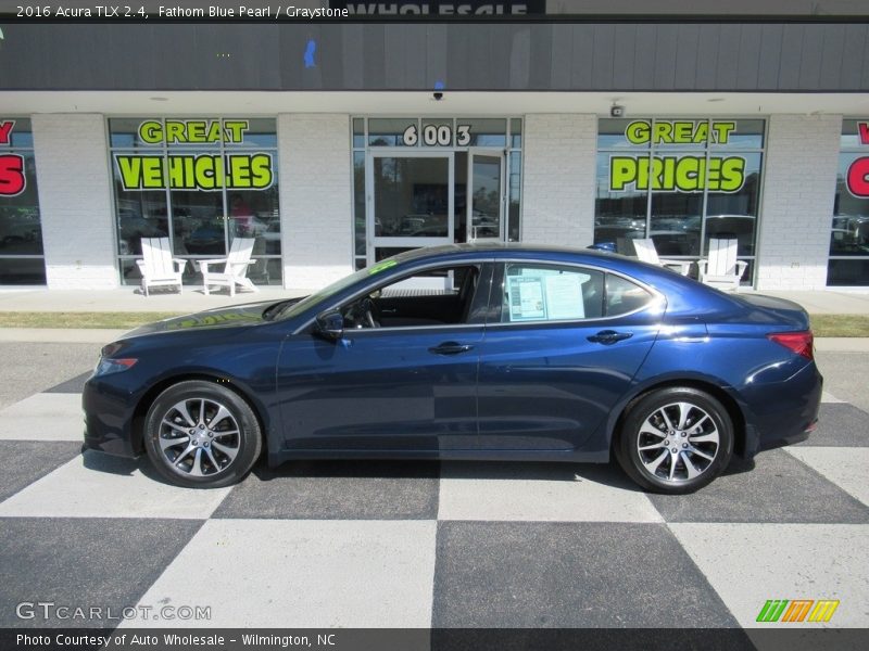 Fathom Blue Pearl / Graystone 2016 Acura TLX 2.4
