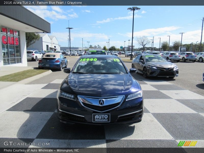 Fathom Blue Pearl / Graystone 2016 Acura TLX 2.4