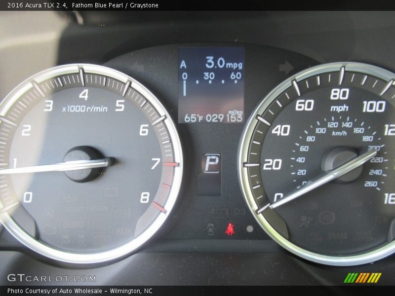 Fathom Blue Pearl / Graystone 2016 Acura TLX 2.4