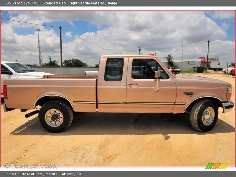 Light Saddle Metallic / Beige 1996 Ford F250 XLT Extended Cab