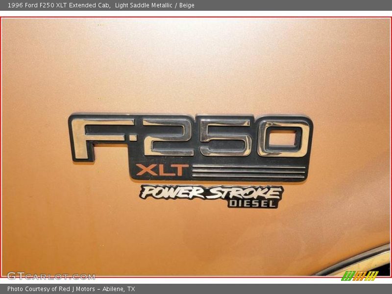 Light Saddle Metallic / Beige 1996 Ford F250 XLT Extended Cab