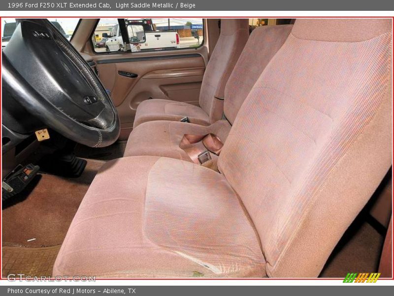 Light Saddle Metallic / Beige 1996 Ford F250 XLT Extended Cab