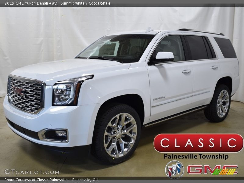 Summit White / Cocoa/Shale 2019 GMC Yukon Denali 4WD