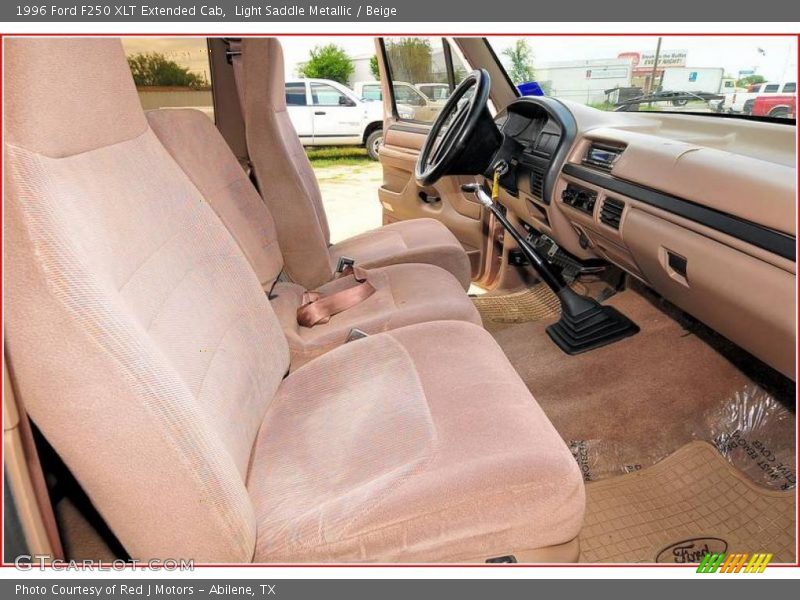 Light Saddle Metallic / Beige 1996 Ford F250 XLT Extended Cab