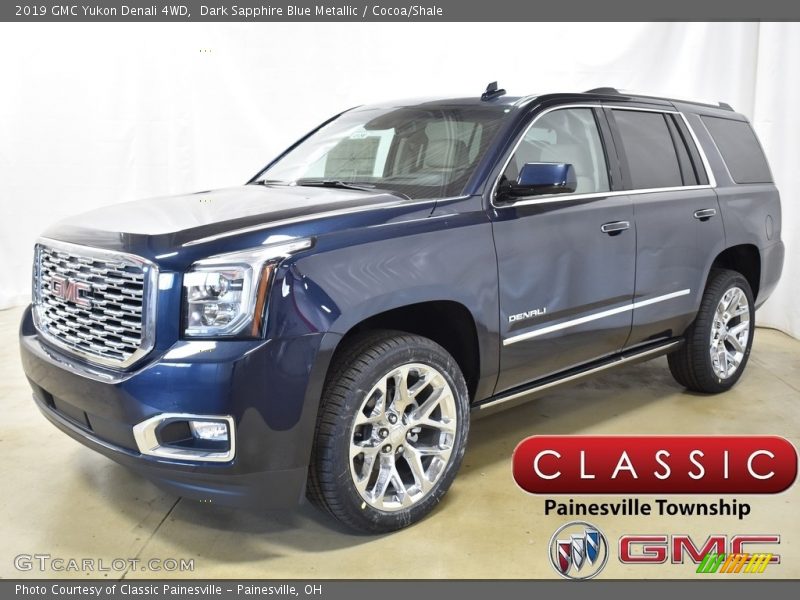 Dark Sapphire Blue Metallic / Cocoa/Shale 2019 GMC Yukon Denali 4WD