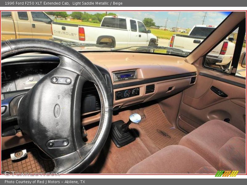 Light Saddle Metallic / Beige 1996 Ford F250 XLT Extended Cab