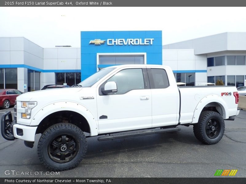 Oxford White / Black 2015 Ford F150 Lariat SuperCab 4x4