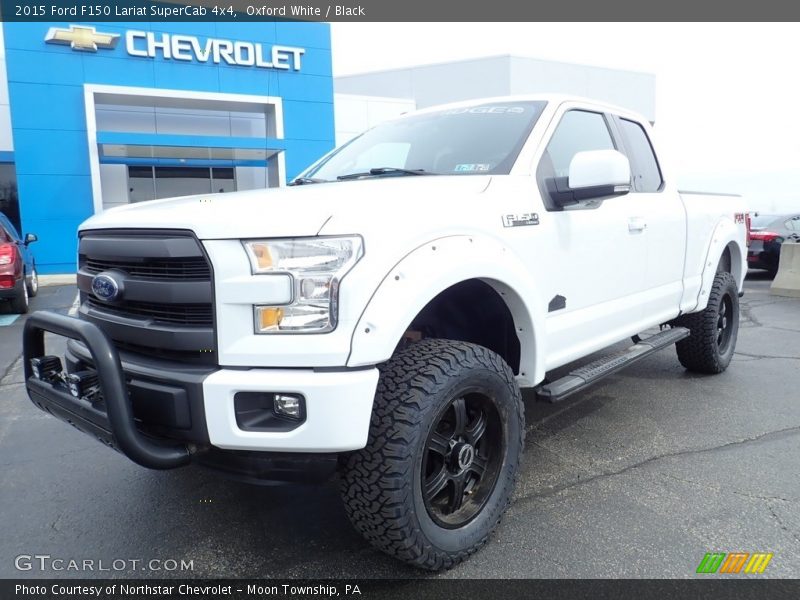 Oxford White / Black 2015 Ford F150 Lariat SuperCab 4x4