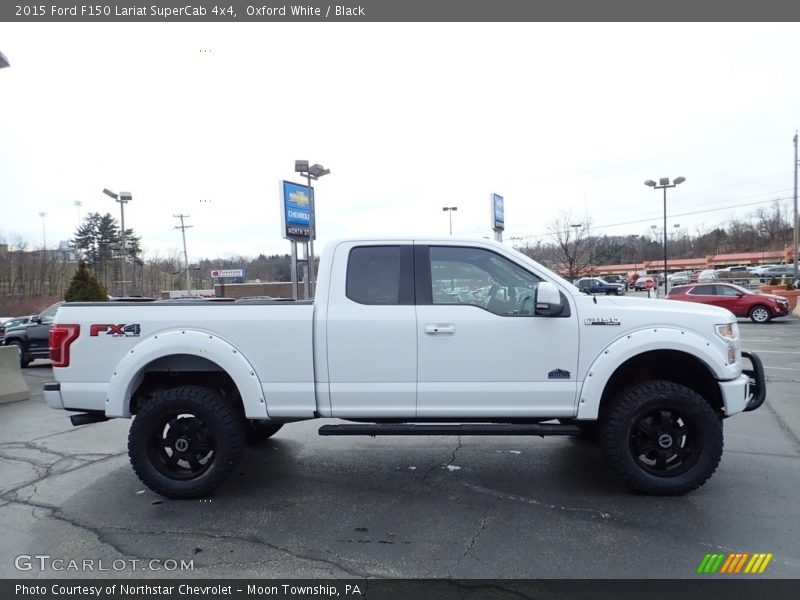 Oxford White / Black 2015 Ford F150 Lariat SuperCab 4x4