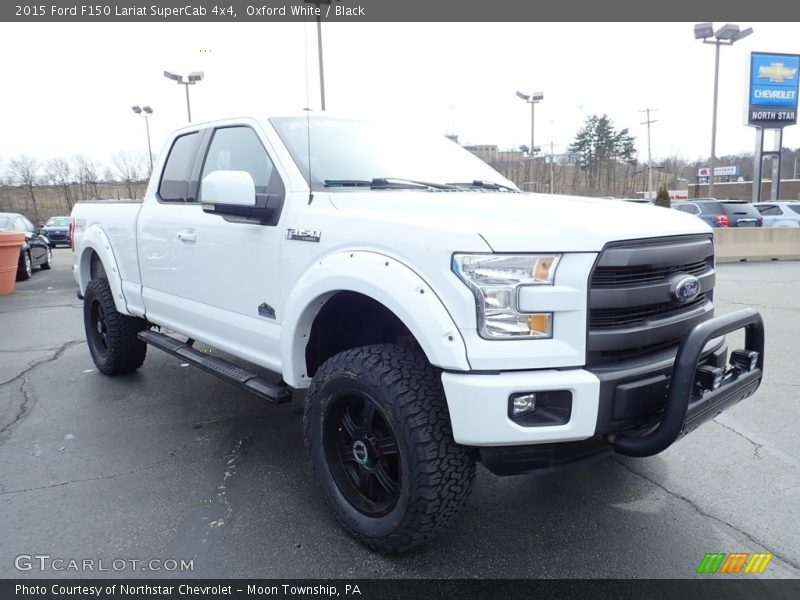 Oxford White / Black 2015 Ford F150 Lariat SuperCab 4x4