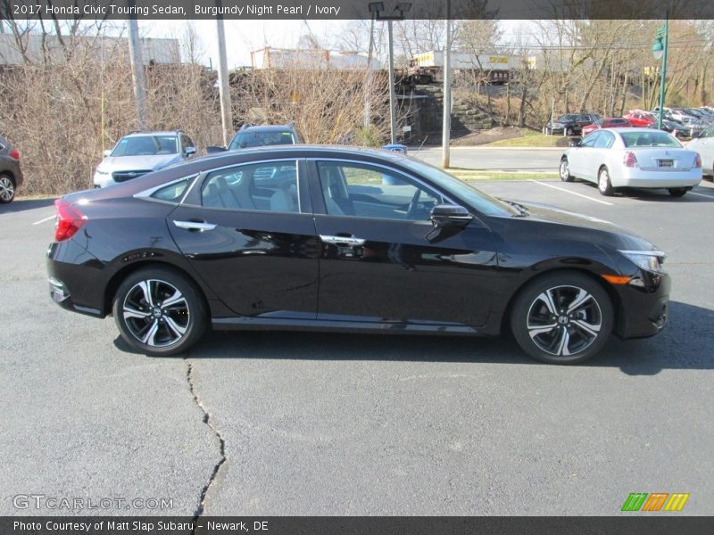Burgundy Night Pearl / Ivory 2017 Honda Civic Touring Sedan