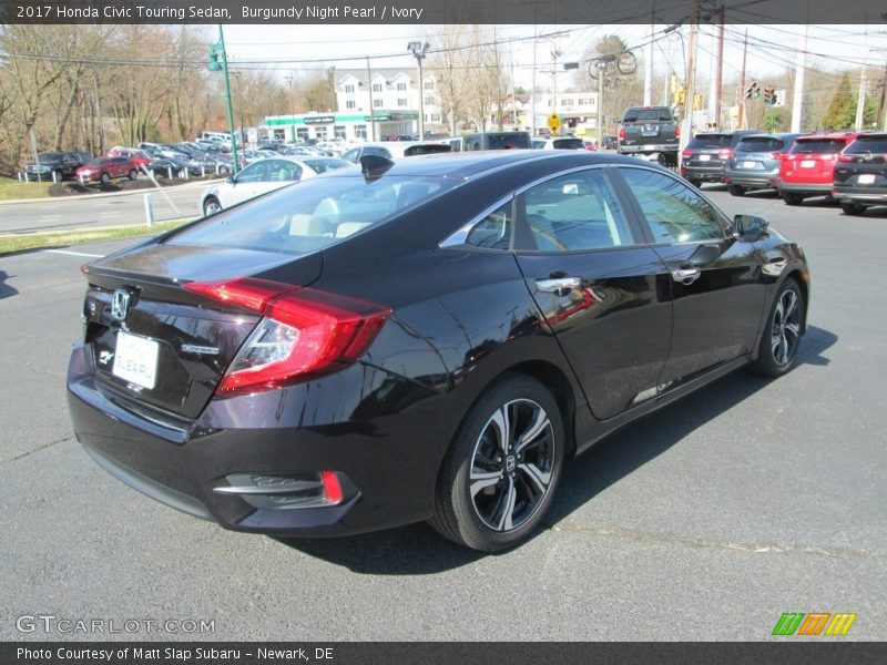 Burgundy Night Pearl / Ivory 2017 Honda Civic Touring Sedan