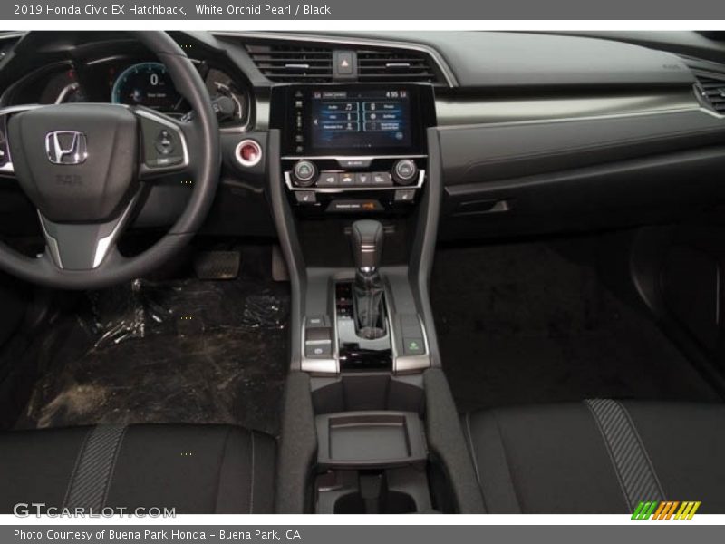 White Orchid Pearl / Black 2019 Honda Civic EX Hatchback