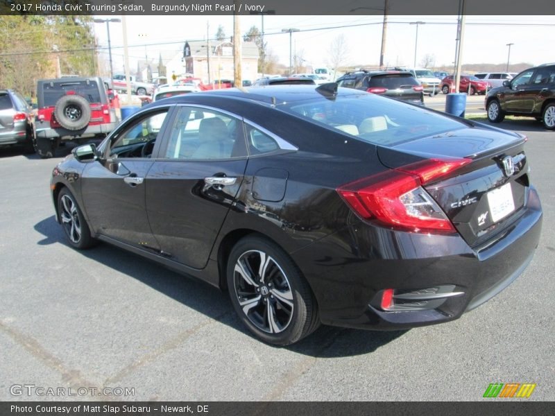 Burgundy Night Pearl / Ivory 2017 Honda Civic Touring Sedan