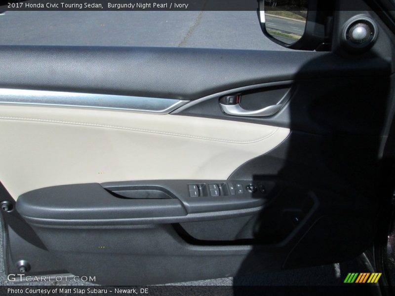 Burgundy Night Pearl / Ivory 2017 Honda Civic Touring Sedan