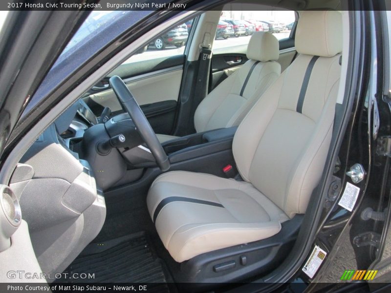Burgundy Night Pearl / Ivory 2017 Honda Civic Touring Sedan