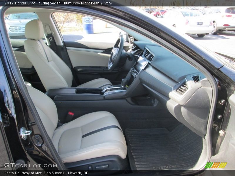 Burgundy Night Pearl / Ivory 2017 Honda Civic Touring Sedan