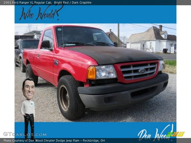 Bright Red / Dark Graphite 2001 Ford Ranger XL Regular Cab