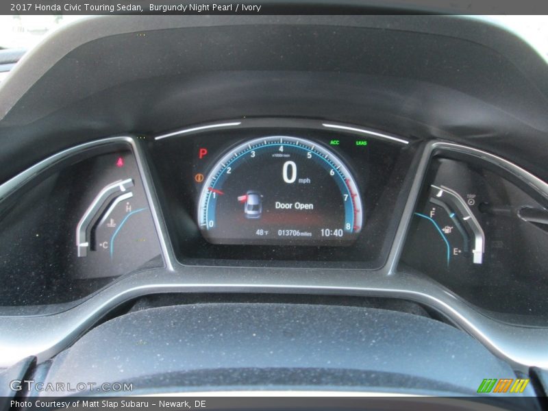 Burgundy Night Pearl / Ivory 2017 Honda Civic Touring Sedan