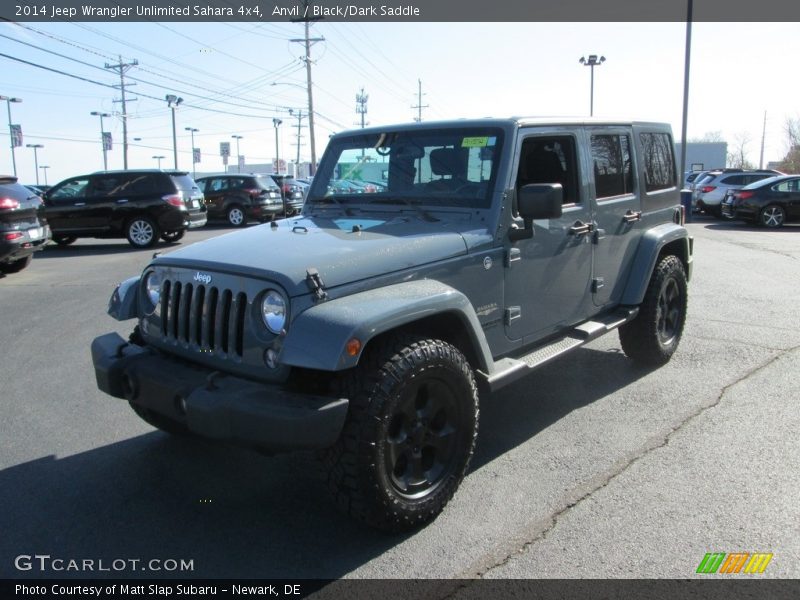 Anvil / Black/Dark Saddle 2014 Jeep Wrangler Unlimited Sahara 4x4