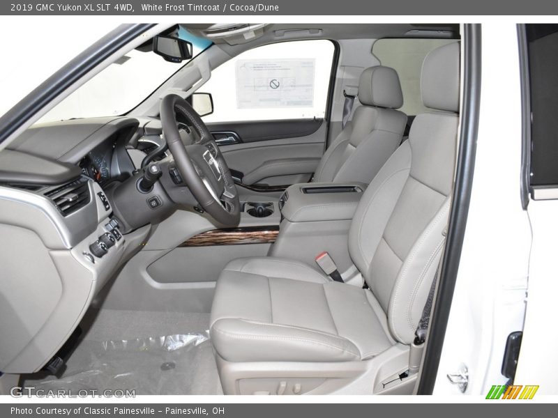 White Frost Tintcoat / Cocoa/Dune 2019 GMC Yukon XL SLT 4WD