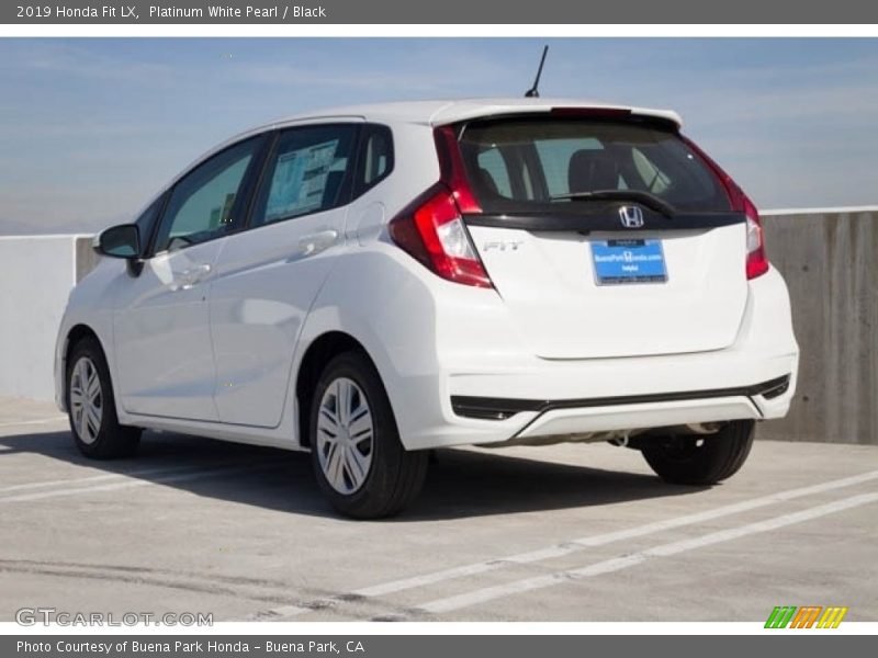 Platinum White Pearl / Black 2019 Honda Fit LX