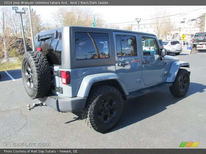 Anvil / Black/Dark Saddle 2014 Jeep Wrangler Unlimited Sahara 4x4