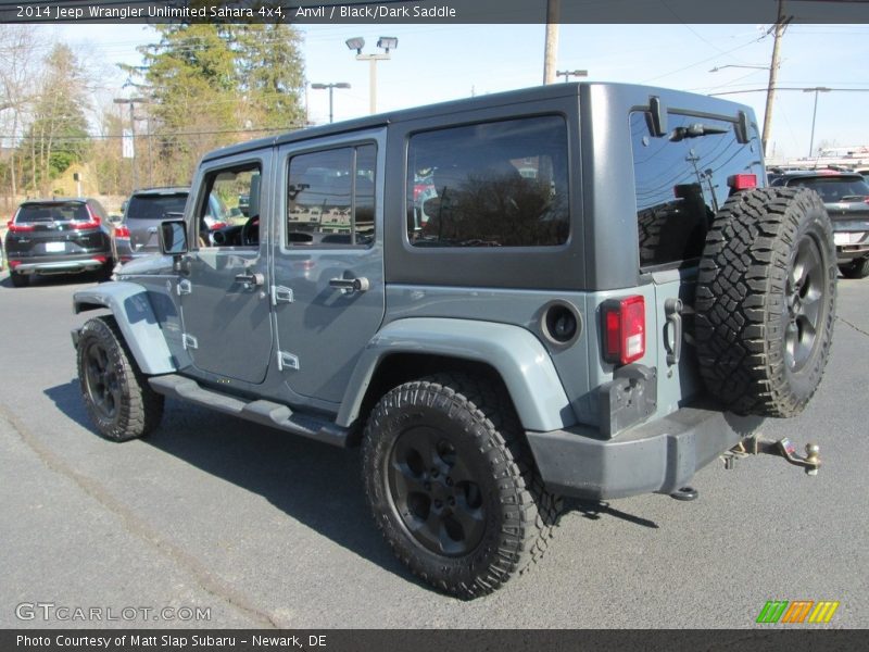 Anvil / Black/Dark Saddle 2014 Jeep Wrangler Unlimited Sahara 4x4