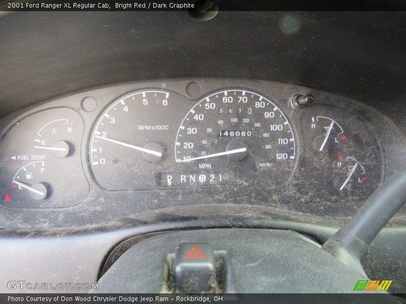 Bright Red / Dark Graphite 2001 Ford Ranger XL Regular Cab