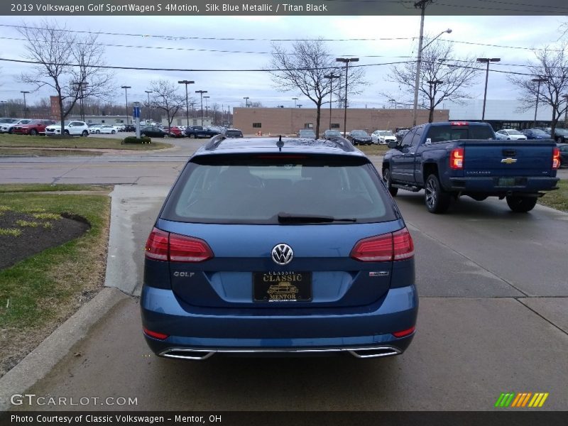 Silk Blue Metallic / Titan Black 2019 Volkswagen Golf SportWagen S 4Motion