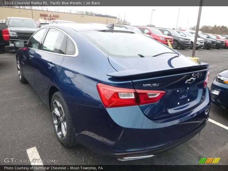 Pacific Blue Metallic / Jet Black 2019 Chevrolet Malibu RS