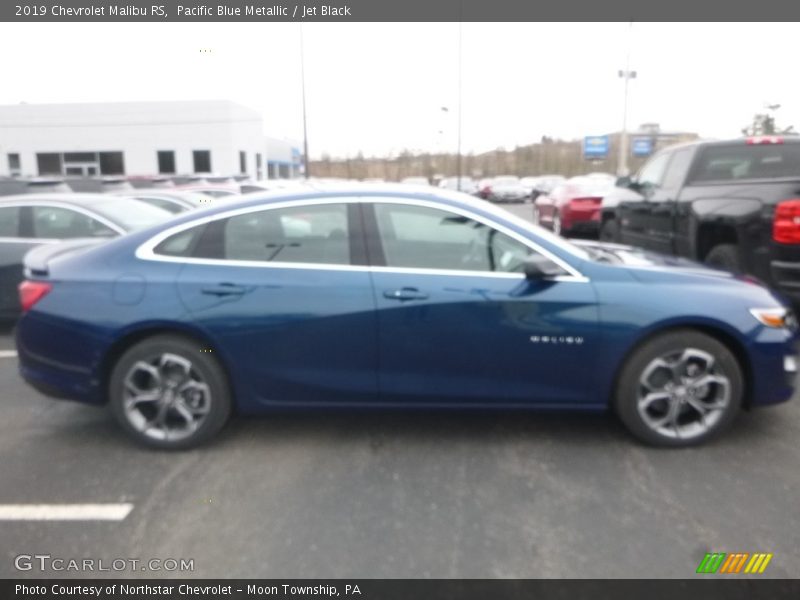 Pacific Blue Metallic / Jet Black 2019 Chevrolet Malibu RS