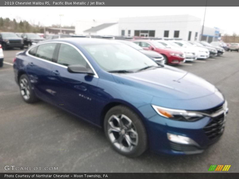 Pacific Blue Metallic / Jet Black 2019 Chevrolet Malibu RS