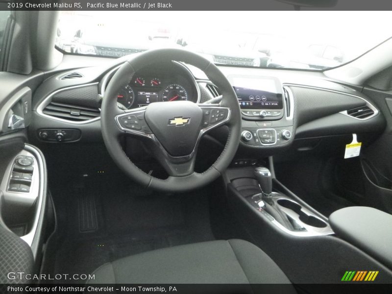 Pacific Blue Metallic / Jet Black 2019 Chevrolet Malibu RS