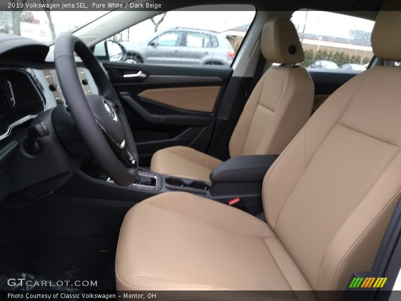 Pure White / Dark Beige 2019 Volkswagen Jetta SEL