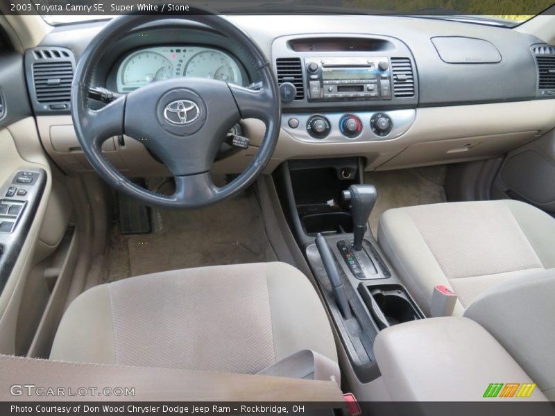 Super White / Stone 2003 Toyota Camry SE