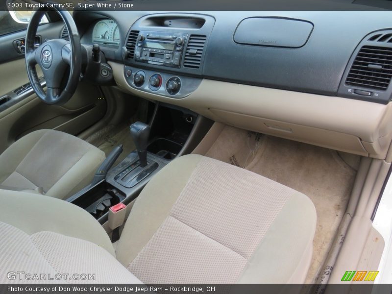 Super White / Stone 2003 Toyota Camry SE