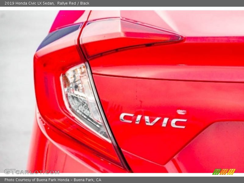 Rallye Red / Black 2019 Honda Civic LX Sedan
