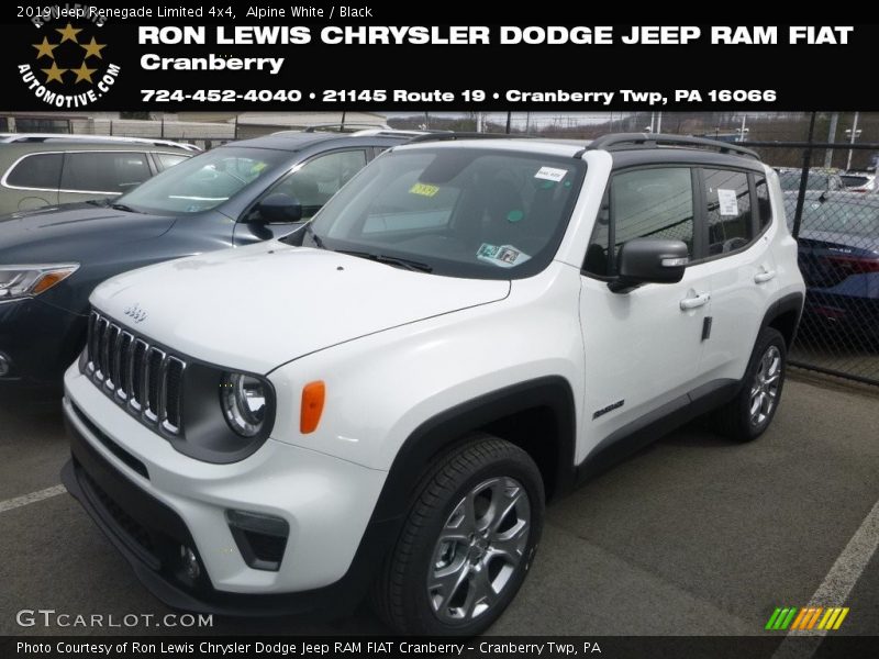 Alpine White / Black 2019 Jeep Renegade Limited 4x4