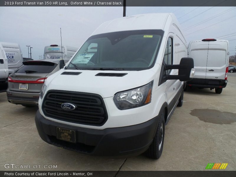 Oxford White / Charcoal black 2019 Ford Transit Van 350 HR Long