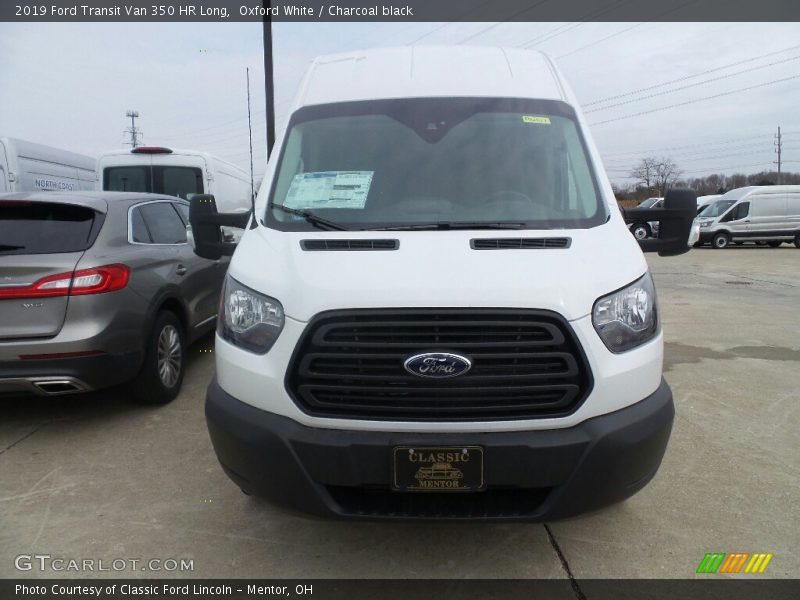 Oxford White / Charcoal black 2019 Ford Transit Van 350 HR Long
