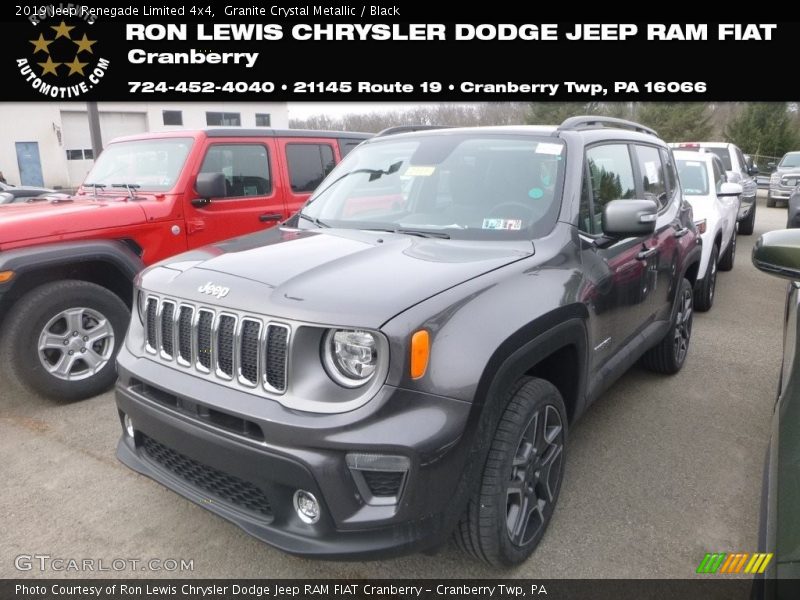 Granite Crystal Metallic / Black 2019 Jeep Renegade Limited 4x4