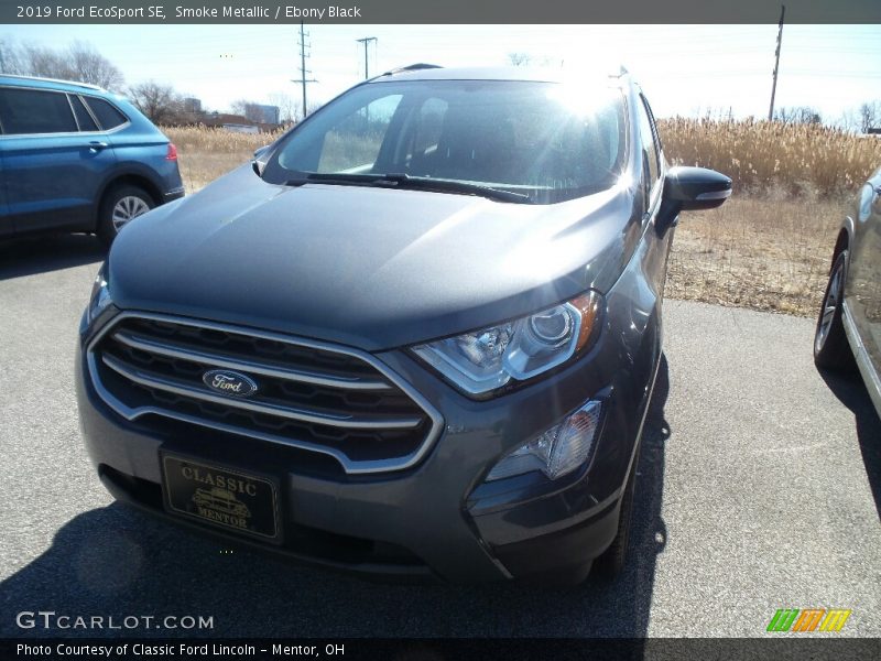 Smoke Metallic / Ebony Black 2019 Ford EcoSport SE