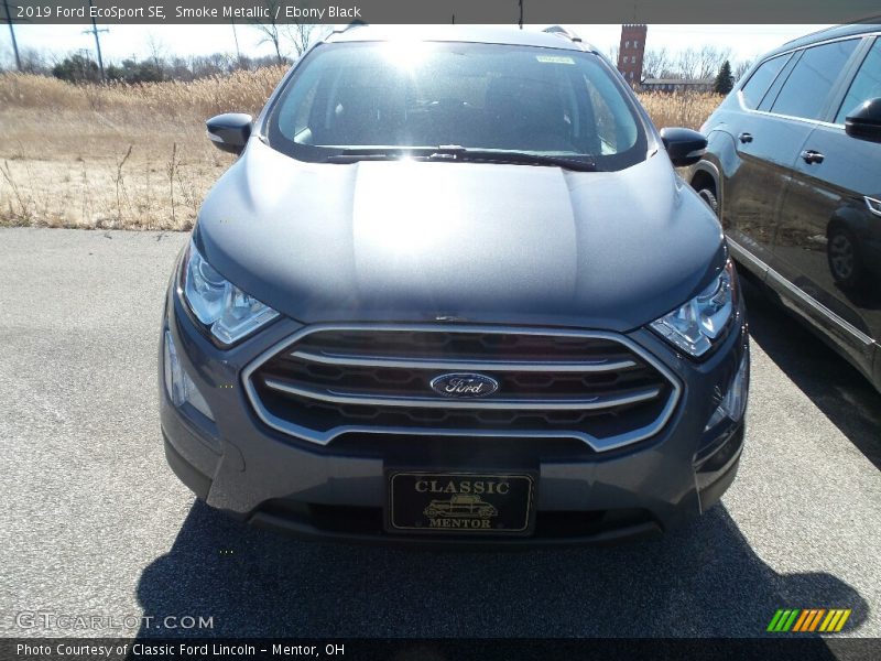 Smoke Metallic / Ebony Black 2019 Ford EcoSport SE