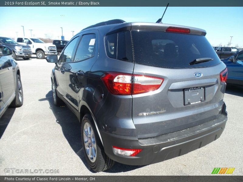 Smoke Metallic / Ebony Black 2019 Ford EcoSport SE