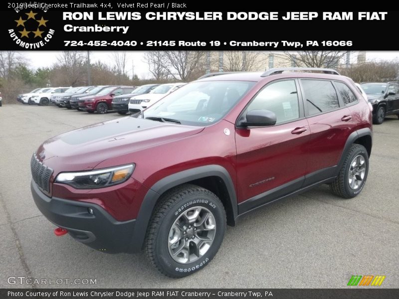 Velvet Red Pearl / Black 2019 Jeep Cherokee Trailhawk 4x4