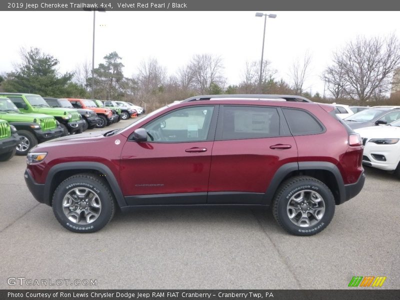 Velvet Red Pearl / Black 2019 Jeep Cherokee Trailhawk 4x4