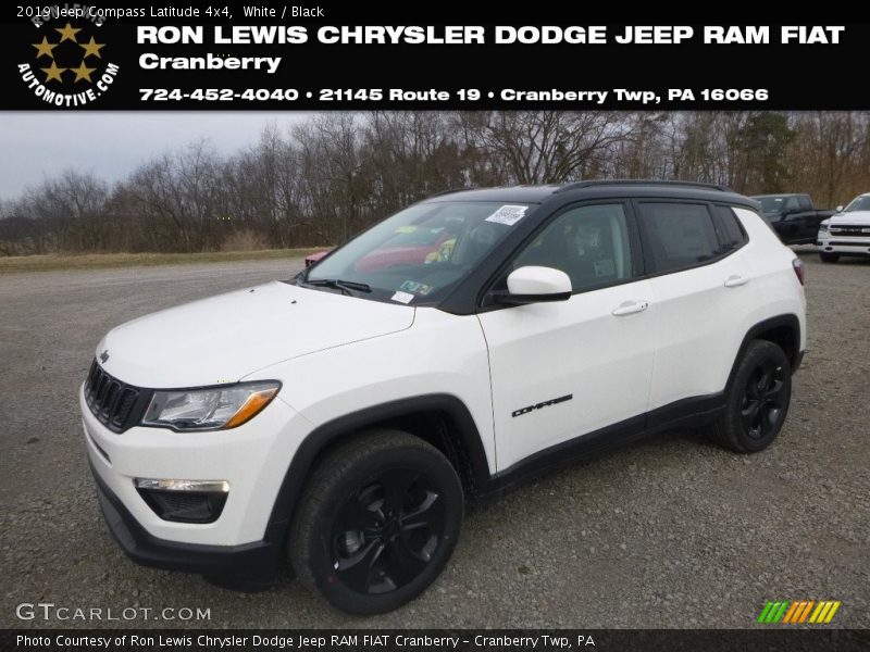 White / Black 2019 Jeep Compass Latitude 4x4