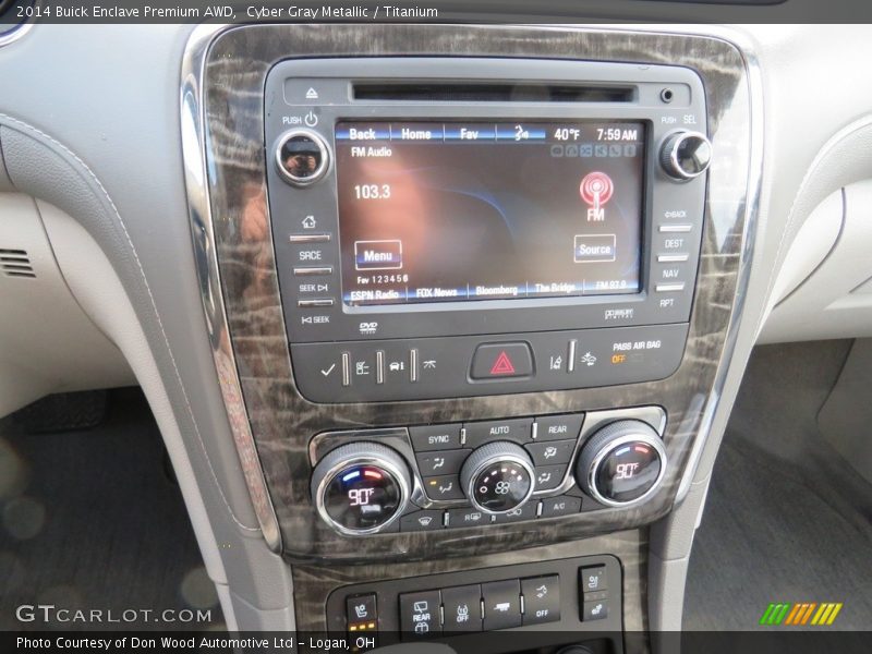 Cyber Gray Metallic / Titanium 2014 Buick Enclave Premium AWD